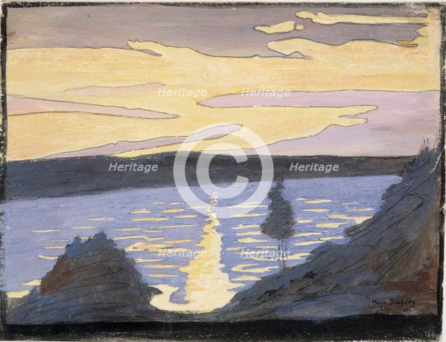 Spring Evening, Ice Break, 1897. Creator: Hugo Simberg.
