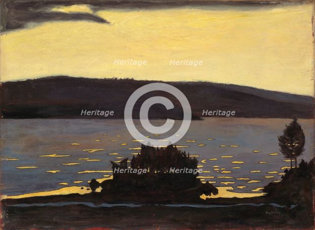 Spring Evening, Ice Break, 1897. Creator: Hugo Simberg.