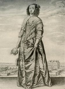 Spring - Fashionable indoor dress of an English lady, reign of Charles I c1620-1640, (1937) Creator: Unknown