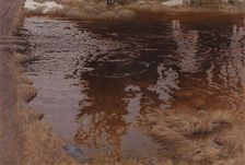 Spring flood , 1909. Creator: Gustaf Fjaestad