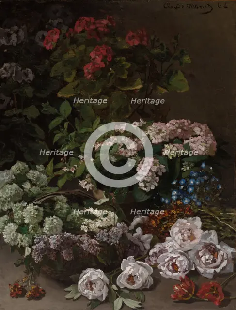 Spring Flowers, 1864. Creator: Claude Monet (French, 1840-1926).
