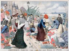 Spring flowers in a market, Paris, 1903