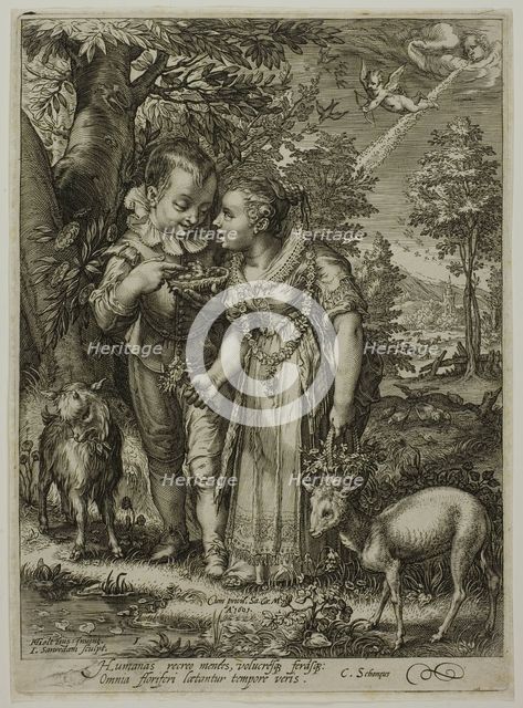 Spring, from The Four Seasons, 1601. Creator: Jan Saenredam.
