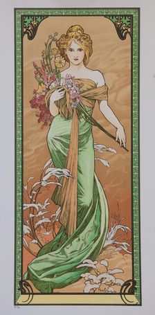 Spring (From the Series Les Saisons), 1900. Creator: Mucha, Alfons Marie (1860-1939)