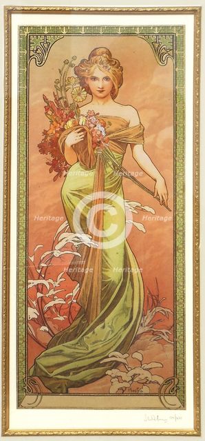Spring (From the Series Les Saisons). Artist: Mucha, Alfons Marie (1860-1939)