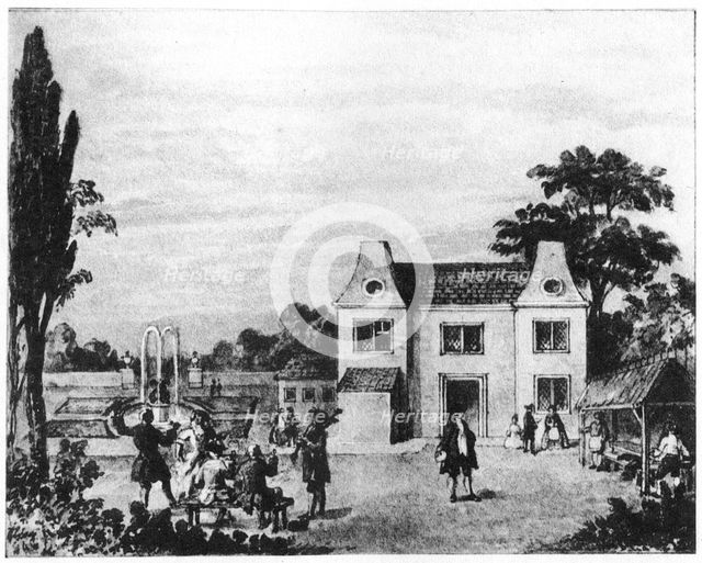 Spring gardens, site of Lowndes Square, London, c late 18th century (1907). Artist: Unknown