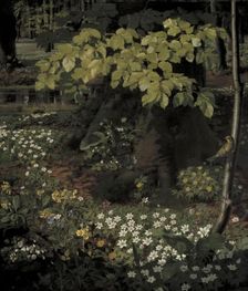 Spring in Charlottenlund Forest, 1862. Creator: Otto Didrik Ottesen