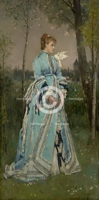 Spring In Giverny, 1890. Creator: Alfred Stevens.
