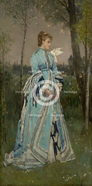 Spring In Giverny, 1890. Creator: Alfred Stevens.