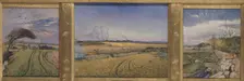 Spring in Halland. Three Paintings in a Frame Sculpted by the Artist, 1894. Creator: Nils Kreuger