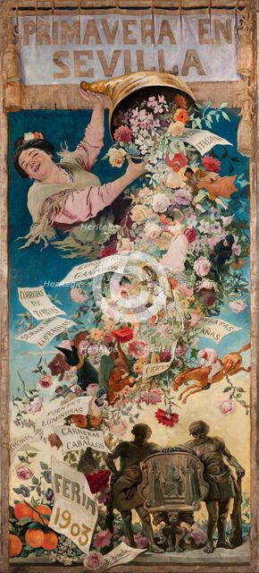 Spring in Seville , 1903. Creator: Jiménez Aranda, José (1837-1903).