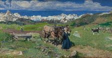 Spring in the Alps, 1897. Creator: Giovanni Segantini