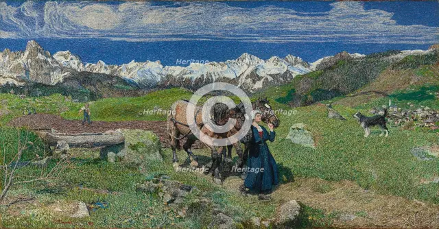 Spring in the Alps, 1897. Creator: Giovanni Segantini.