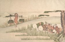 Spring in the Rice Fields, ca. 1800., ca. 1800. Creator: Hokusai