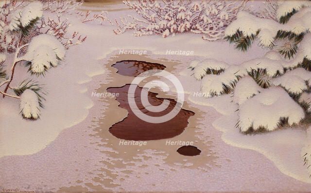 Spring in Winter. Creator: Fjaestad, Gustaf (1868-1948).