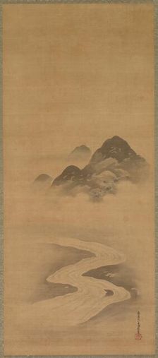 Spring Landscape, 17th century. Creator: Yukinobu Kiyohara (Japanese, 1643-1682)