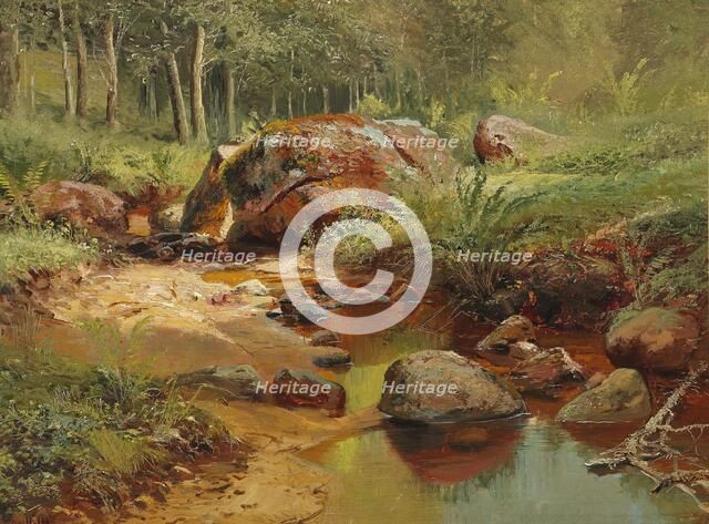 Spring landscape by a bending brook. Creator: Shishkin, Ivan Ivanovich (1832-1898).