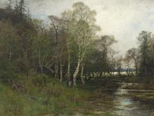 Spring Landscape. Motif from Tullinge in Södermanland, 1879. Creator: Oscar Torna
