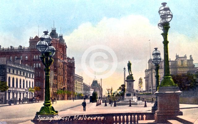 Spring Street, Melbourne, Australia, 1912. Artist: Unknown