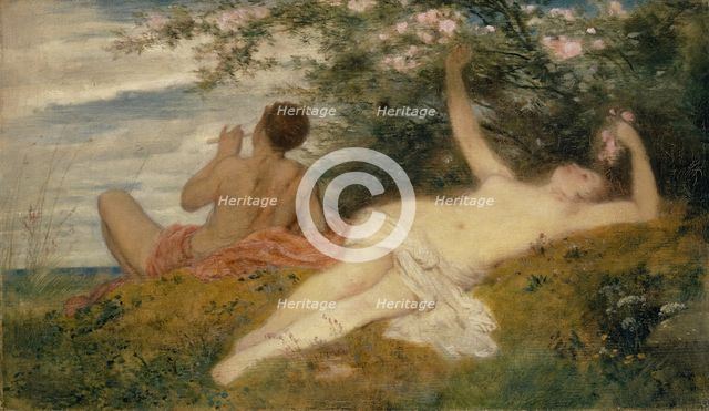 Spring, (sketch), 1862. Creator: Arnold Bocklin.