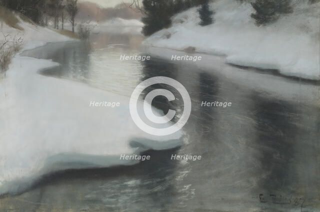 Spring Thaw, 1887. Creator: Frits Thaulow.