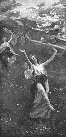 'Spring Time", after JR Weguelin 1890. Creator: Unknown