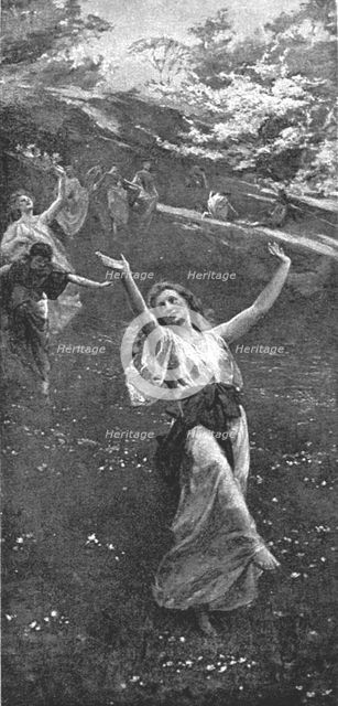''Spring Time", after JR Weguelin', 1890. Creator: Unknown.