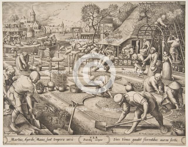 Spring (Ver) from The Seasons, 1570. Creator: Pieter van der Heyden.