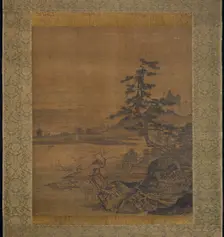 Spring View from a Thatched Pavilion on the Lakeshore, late 15th century. Creator: Sesshû Toyô