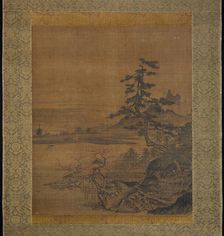 Spring View from a Thatched Pavilion on the Lakeshore, late 15th century. Creator: Sesshû Toyô