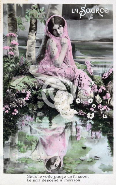 'Spring', vintage French postcard, c1900. Artist: Unknown
