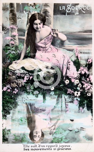 'Spring', vintage French postcard, c1900. Artist: Unknown