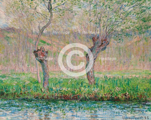 Spring, willows, 1885. Creator: Monet, Claude (1840-1926).