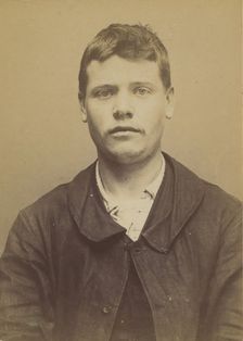 Springer. François. 21 ans, né le 17/9/72 à Duisburg (Allemagne). Menuisier. Anarchiste. 1..., 1894. Creator: Alphonse Bertillon