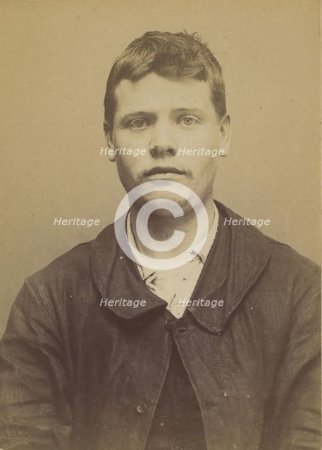 Springer. François. 21 ans, né le 17/9/72 à Duisburg (Allemagne). Menuisier. Anarchiste. 1..., 1894. Creator: Alphonse Bertillon.
