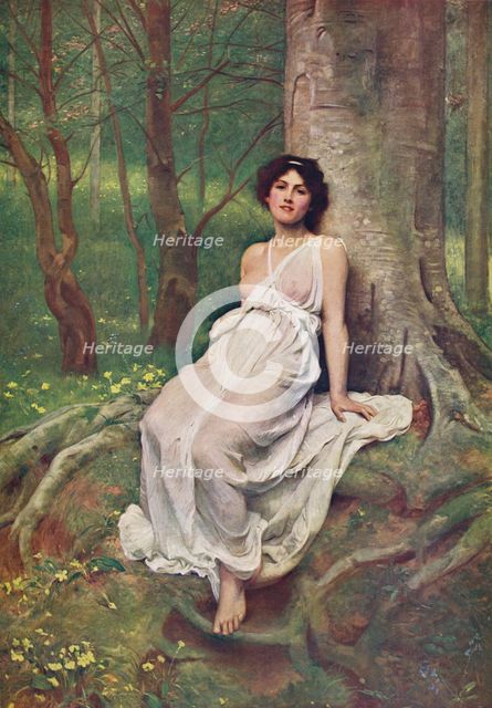 'Springtime', c1897, (c1900). Artist: Philip Hermogenes Calderon.