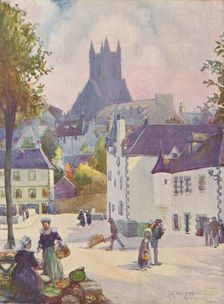 Springtime in Brittany (Quimperlé) 1911, (1913). Artist: Joseph Ratcliffe Skelton
