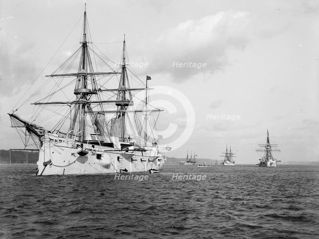Squadron of Evolution, 1889 : U.S.S. Chicago, U.S.S. Yorktown, U.S.S. Boston, U.S.S. Atlanta, 1889. Creator: Unknown.