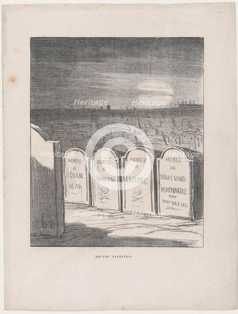 Square Napoléon, 1870. Creator: Honore Daumier.