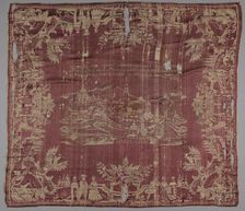 Square of Silk Damask, 1700s. Creator: Unknown