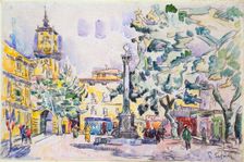 Square of the Hotel de Ville in Aix-en-Provence early 20th century. Artist: Paul Signac