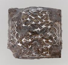 Square Backplate of Belt Buckle, Frankish, 7th century. Creator: Unknown