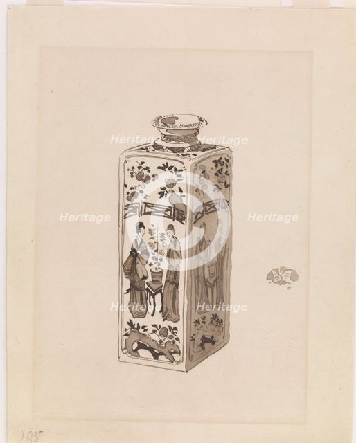 Square Canister with Long Neck, 1878. Creator: James Abbott McNeill Whistler.