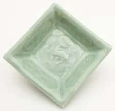 Square Dish with Symbols of Longevity and Immortality (Deer, Bats..., Yuan dynasty (1271-1368). Creator: Unknown