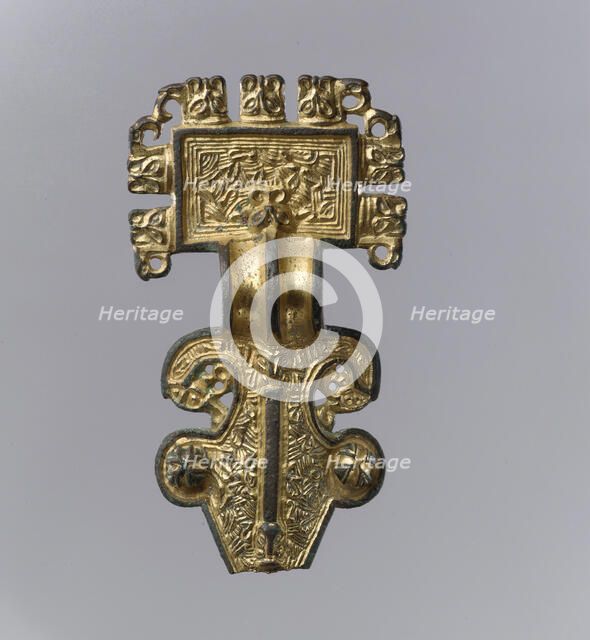 Square-Headed Bow Brooch, Anglo-Saxon, 500-600. Creator: Unknown.