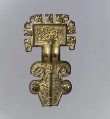 Square-Headed Bow Brooch, Anglo-Saxon, 500-600. Creator: Unknown