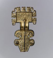 Square-Headed Bow Brooch, Anglo-Saxon, 500-600. Creator: Unknown