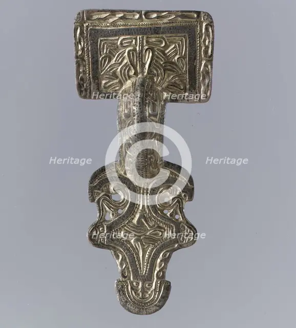 Square-Headed Bow Brooch, Frankish, 530-560. Creator: Unknown.