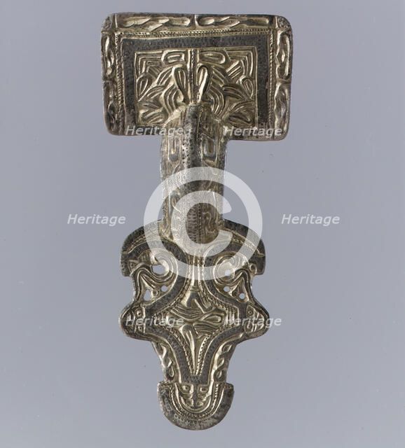 Square-Headed Bow Brooch, Frankish, 530-560. Creator: Unknown.