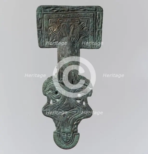 Square-Headed Bow Brooch, Frankish, 530-560. Creator: Unknown.